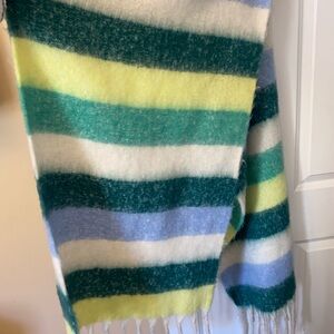 aerie Fluffy Striped Scarf Blanket